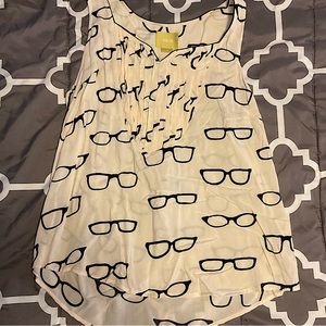 Anthropologie Maeve Eyeglass Shirt | Size 10